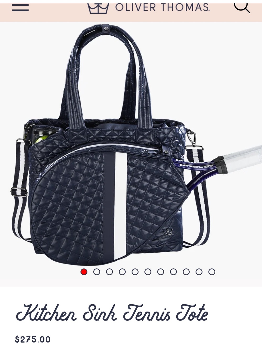 Oliver Thomas Kitchen Sink Tennis Tote